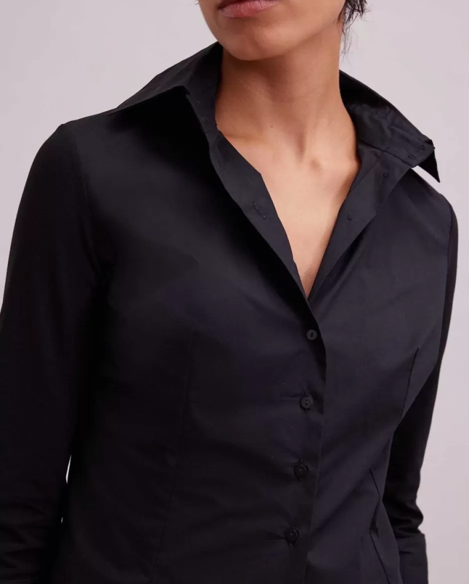 Anne Fontaine Shirts & Blouses*3/4 Sleeve T-Blouse With Swallow Cuffs Black