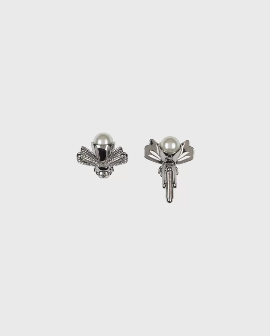 Anne Fontaine Cufflinks*Bee-Shaped Pearl & Rhinestone Cufflinks