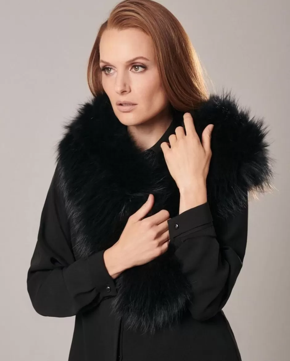 Anne Fontaine Collars*Black Fur Collar