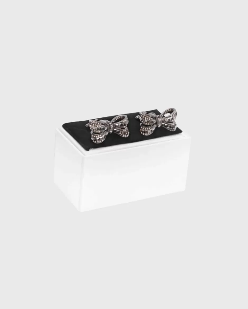 Anne Fontaine Cufflinks*Bow-Shaped Cufflinks With A Metallic Finish