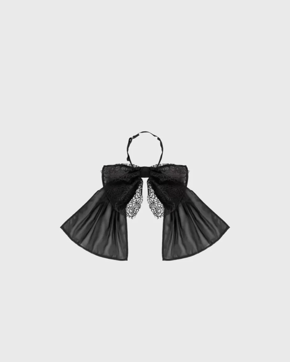 Anne Fontaine Collars*Bow-Shaped Tie Collar With Lace