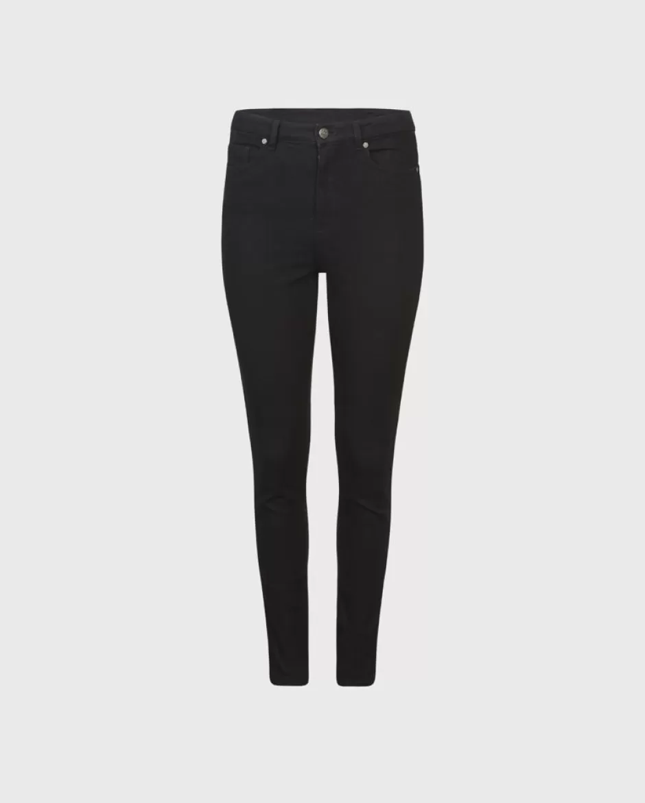 Anne Fontaine Bottoms*Classic 5-Pocket Skinny Denim Jean Black