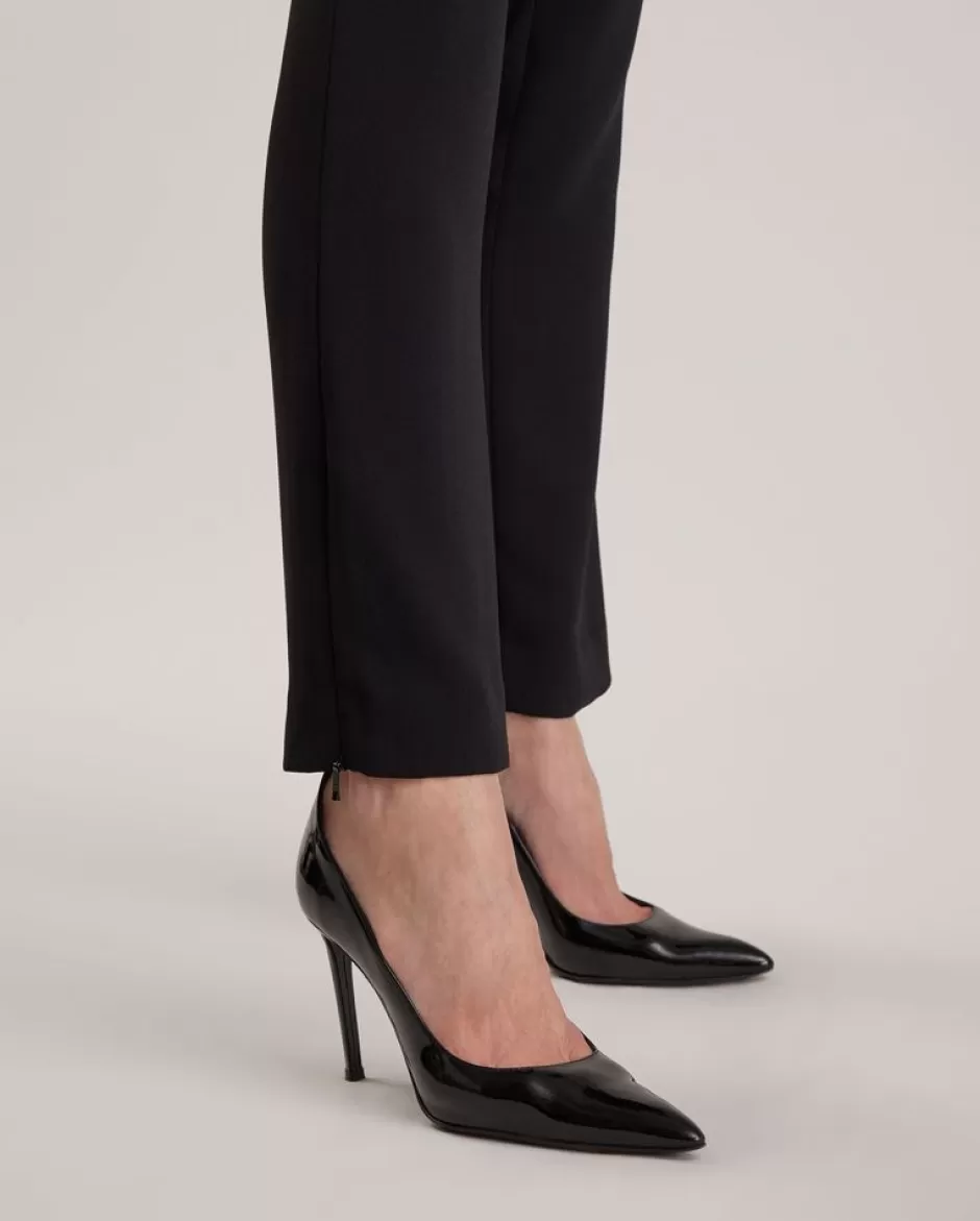 Anne Fontaine Bottoms*Crepe Ankle Length Pant Black