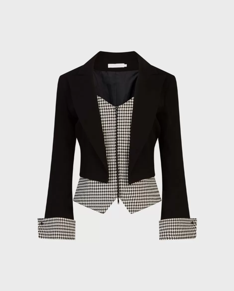 Anne Fontaine Jackets & Coats*Crepe Jacket With Attached Vest Front Black