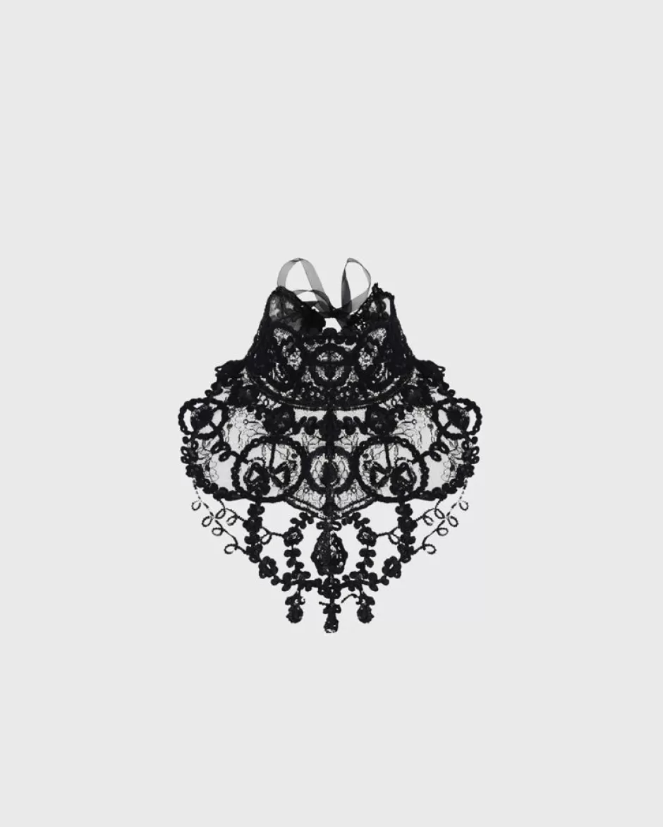 Anne Fontaine Collars*Embroidered Sequin Lace Collar