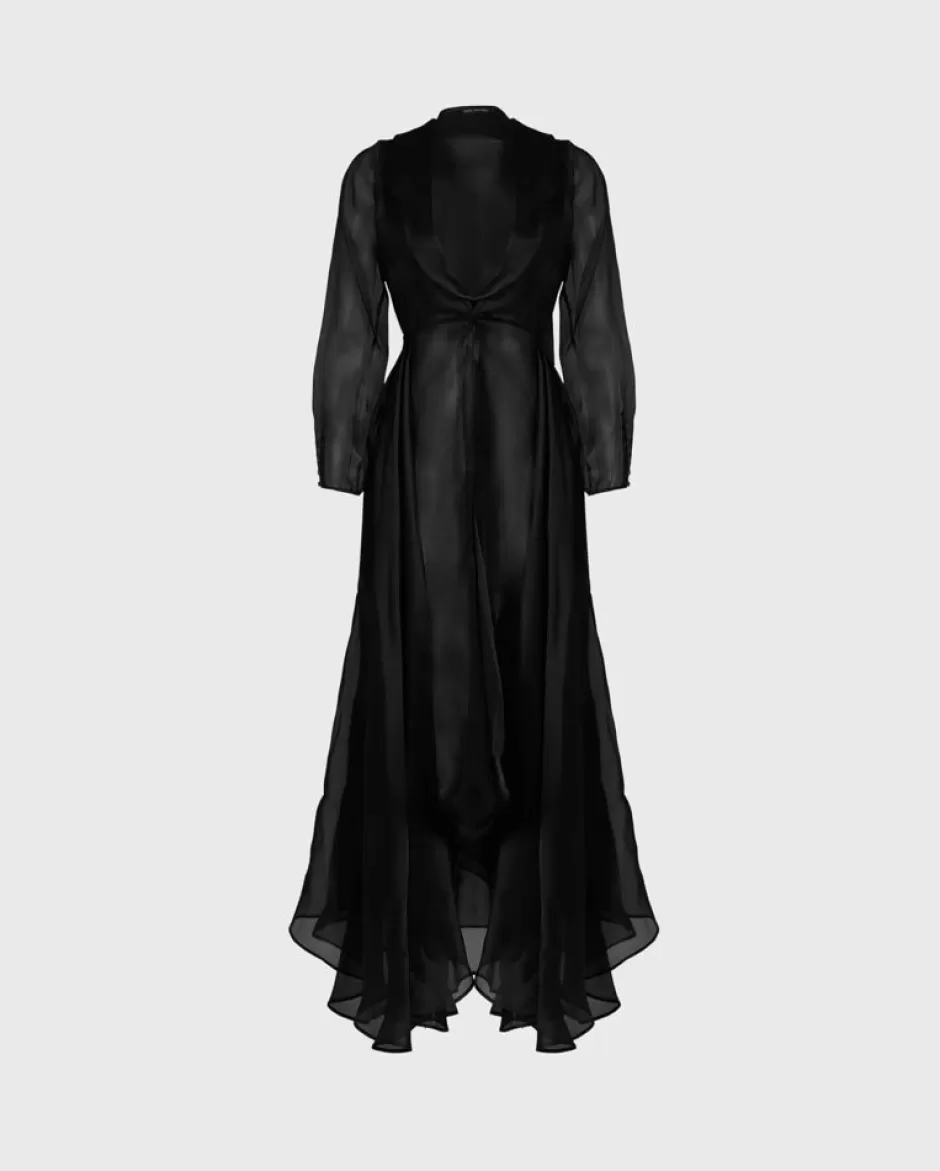 Anne Fontaine Dresses*Evening Jacket Cut From Sheer Silk Organza Black