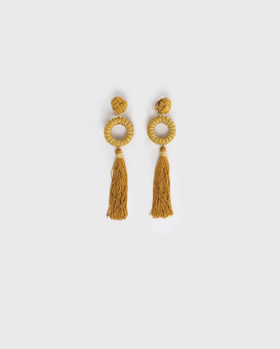 Anne Fontaine Jewelry*Gold Ornate Tassel Earrings