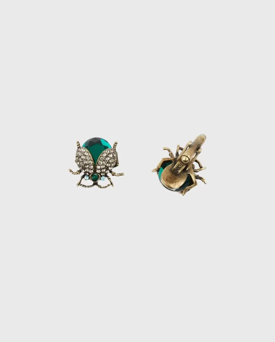 Anne Fontaine Cufflinks*Ladybug Cufflinks With Emerald Crystals