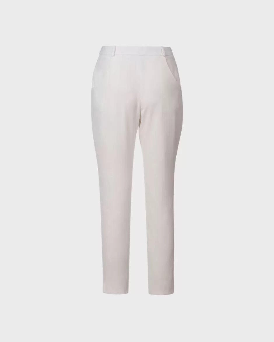 Anne Fontaine Bottoms*Lightweight Ankle-Length Pant White