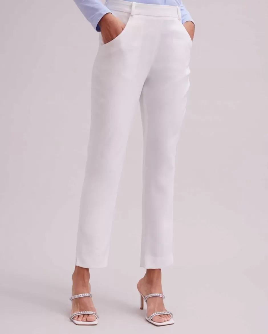 Anne Fontaine Bottoms*Lightweight Ankle-Length Pant White