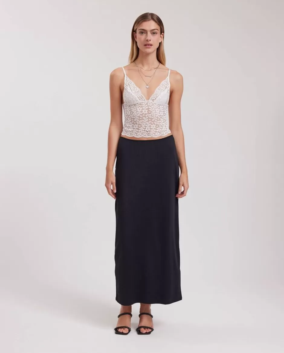 Anne Fontaine Bottoms*Long Maxi Skirt Black