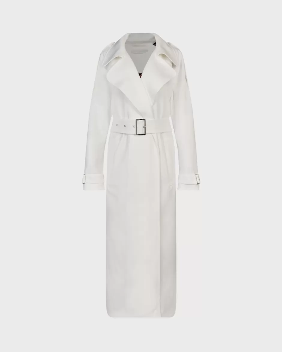 Anne Fontaine Jackets & Coats*Long-Line Trench Coat White