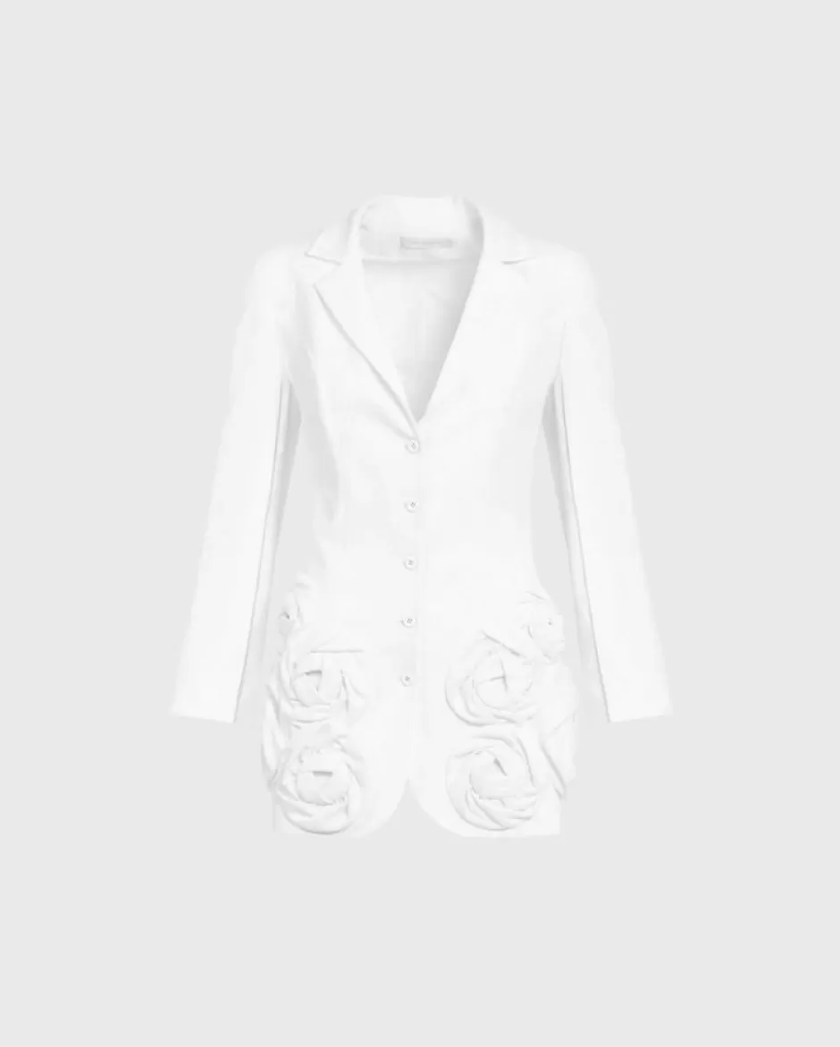 Anne Fontaine Jackets & Coats*Moon Jacket With Flowers White