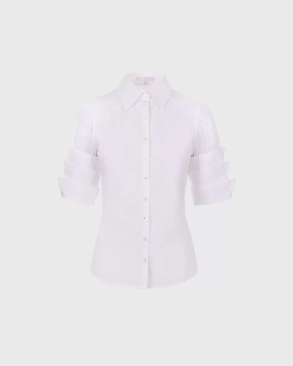 Anne Fontaine The White Shirt*Poplin Shirt With Three Cuffs Accent White