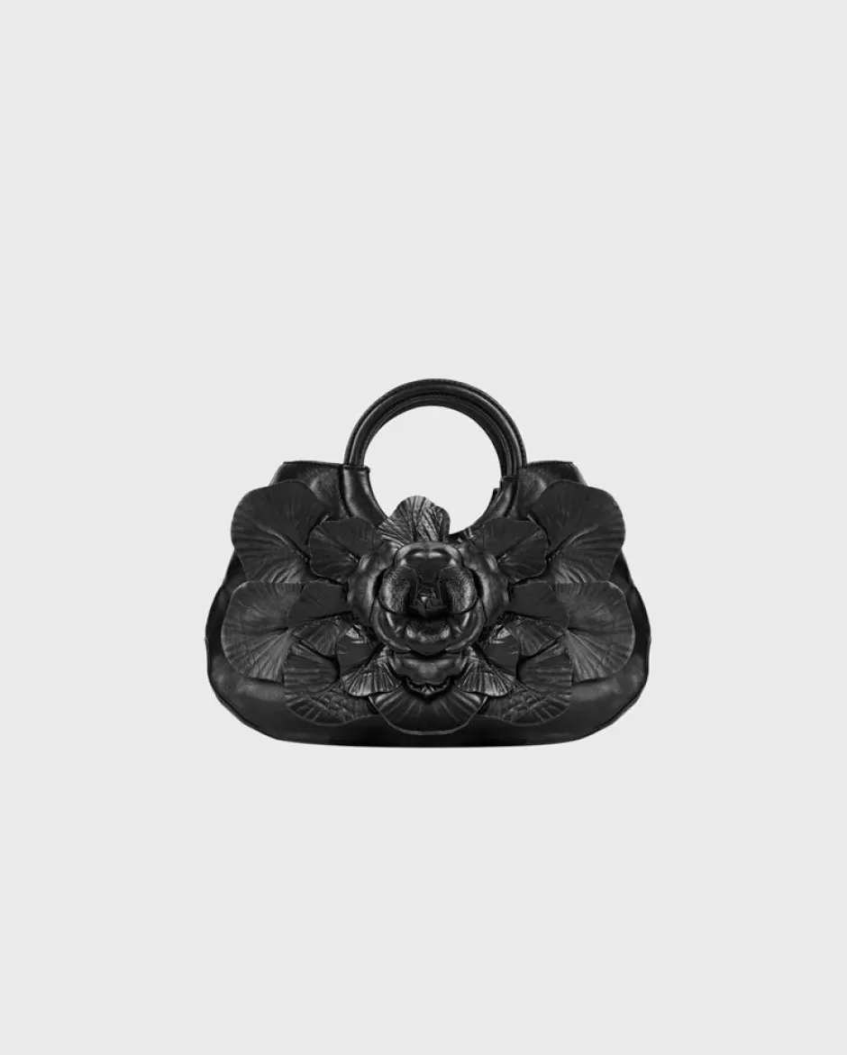 Anne Fontaine The Scarlett Handbag*Signature Floral Handbag With Curved Top Handles And Removeable Chain Strap