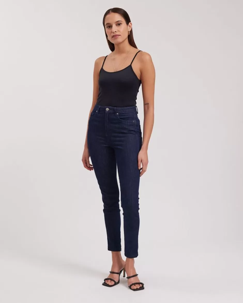 Anne Fontaine Bottoms*Skinny Jeans In Dark Navy Color Blue