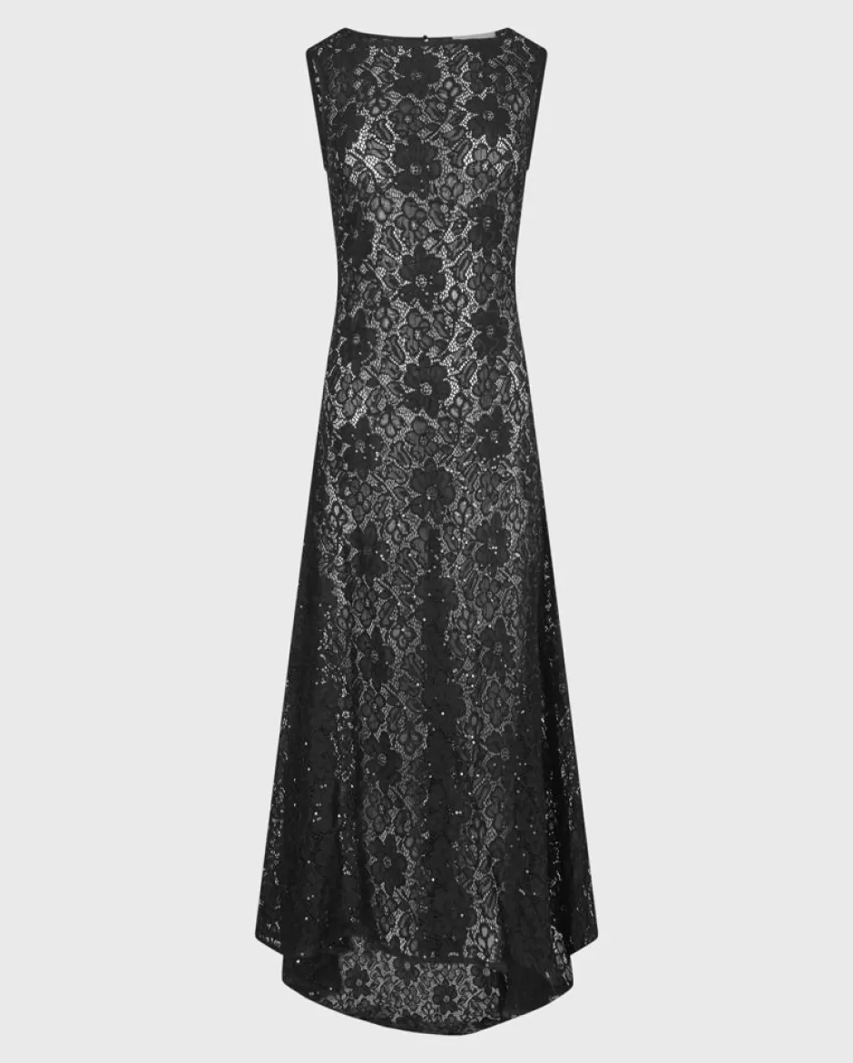 Anne Fontaine Dresses*Sleeveless Lace Dress With Sequins Black