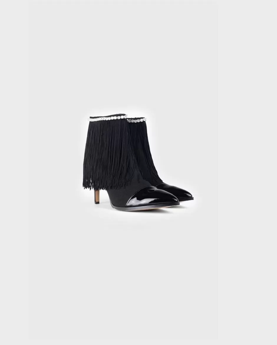 Anne Fontaine Boots*Soft Sock Pointed Toe Ankle Boot Black