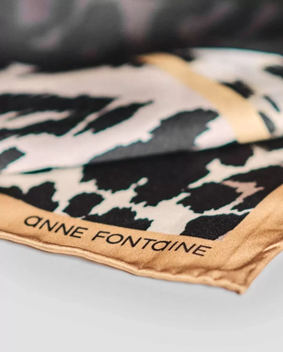 Anne Fontaine Scarves*Square Silk Scarf With Animal Prints