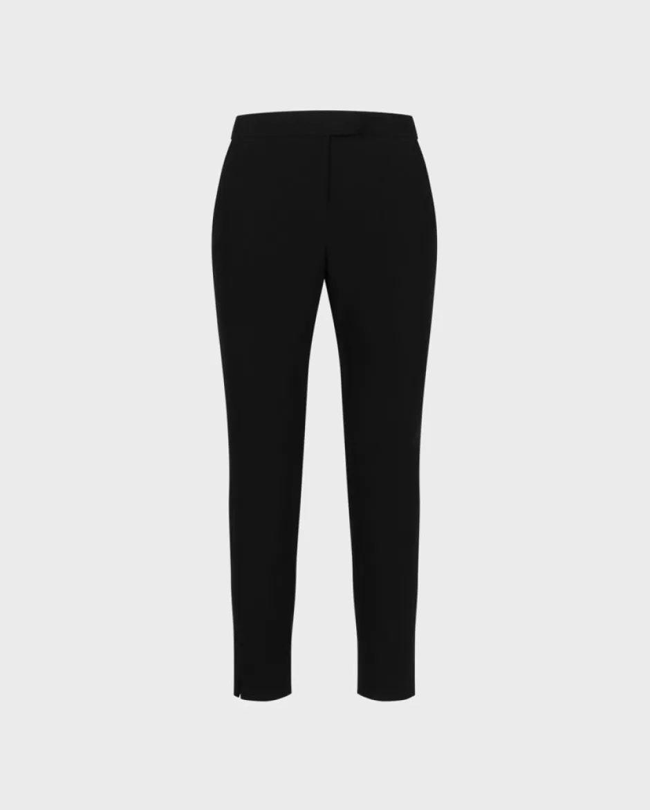 Anne Fontaine Bottoms*Straight Leg Trousers With Side Pockets Black