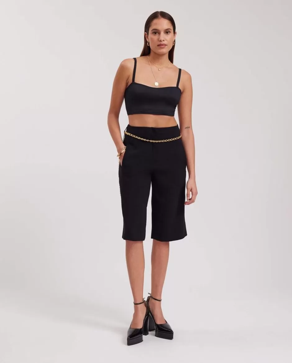 Anne Fontaine Tops*Tactel Bralette With Thin Straps Black