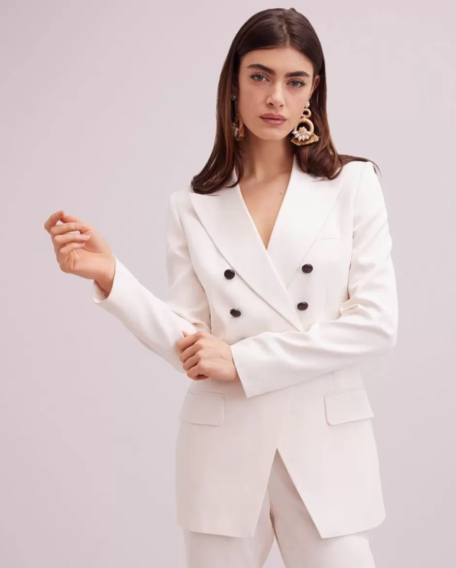 Anne Fontaine Jackets & Coats*Tailored Double-Breasted Blazer White