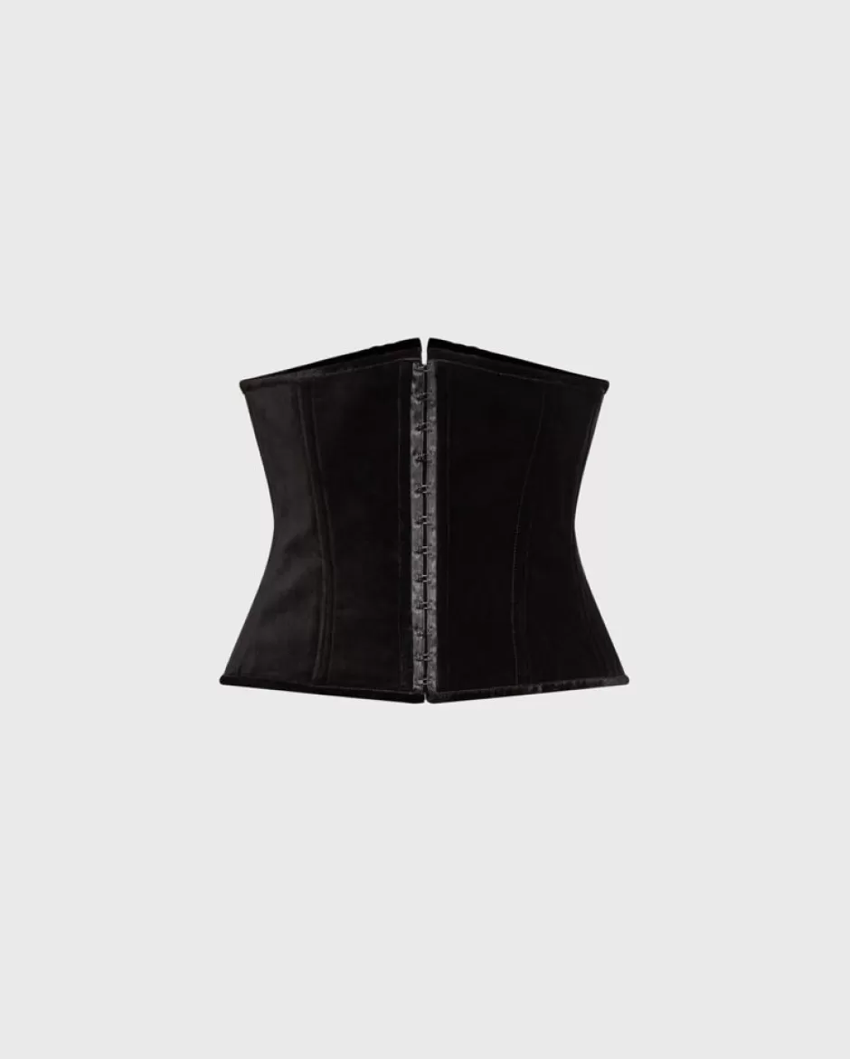 Anne Fontaine Belts*Wide Velvet Corset In Black