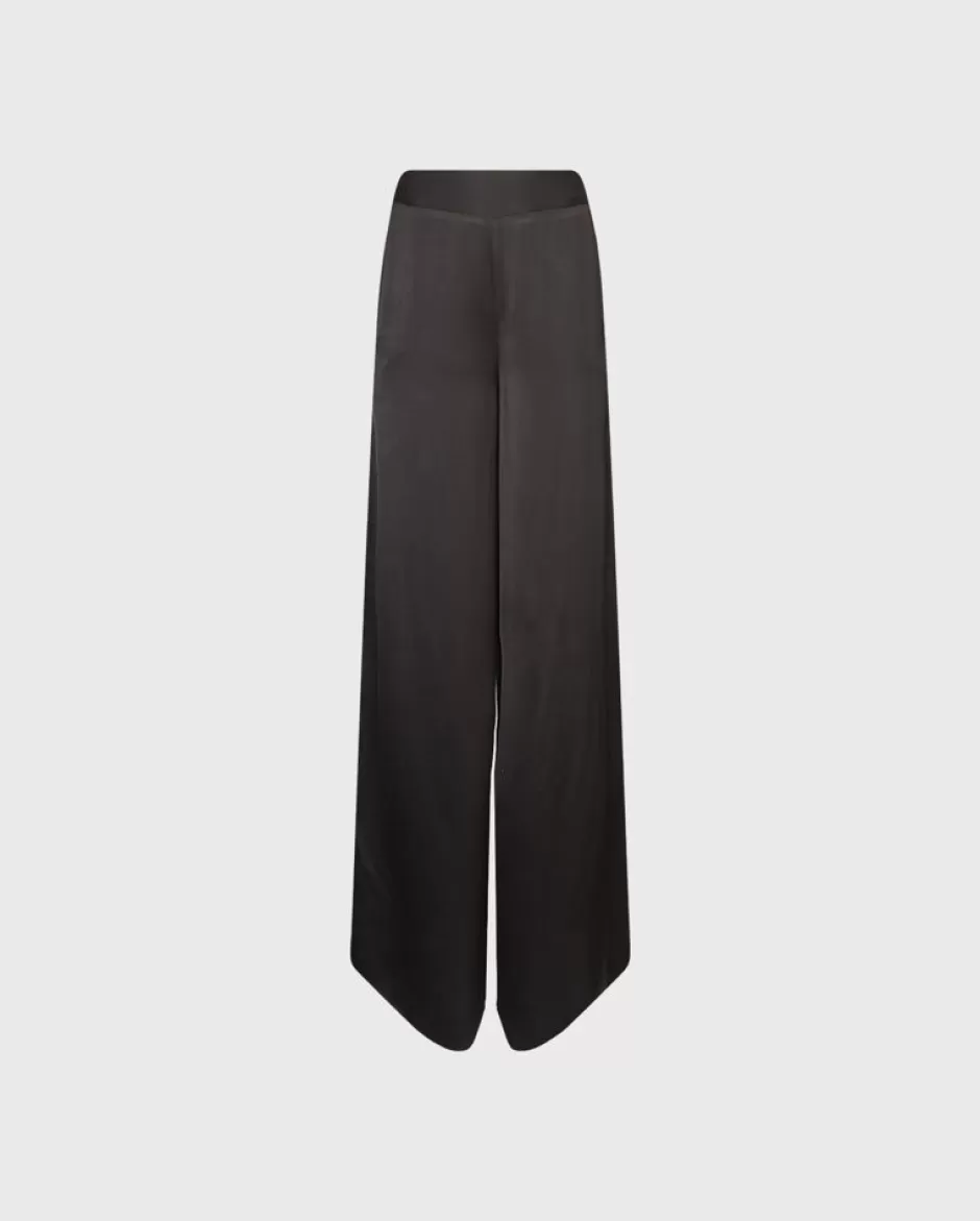 Anne Fontaine Bottoms*Wide-Leg Pant With Hidden Zippers Black